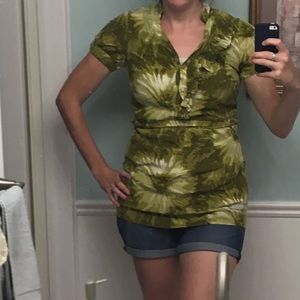 Short sleeved tunic blouse